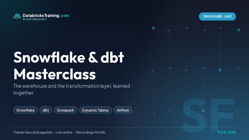 Snowflake & dbt Masterclass course banner